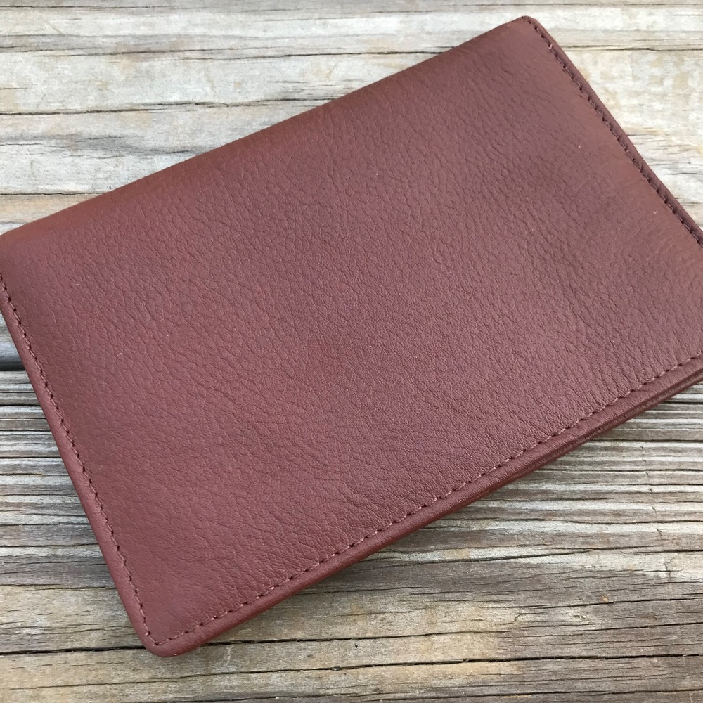 Supreme Leather Passport Cover Brown Handmade - Picture 2 of 8